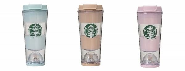 gelato pique ベアスノードームボーダータンブラー ミントグリーン/モカベージュ/ソフトピンク 355ml