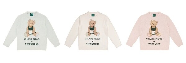 gelato pique パウダーベアジャガードプルオーバー ミントグリーン/オフホワイト/ソフトピンク