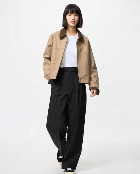タックワイドパンツ