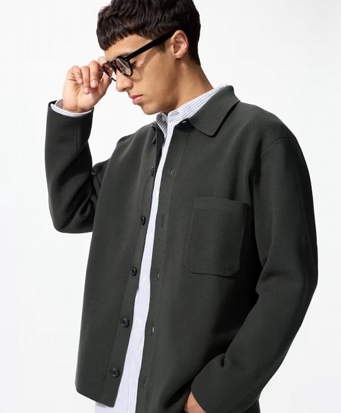 ミラノリブシャツカーディガン