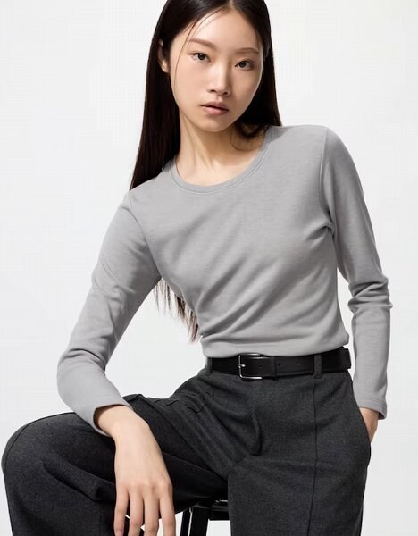 超極暖ヒートテッククルーネックT/長袖