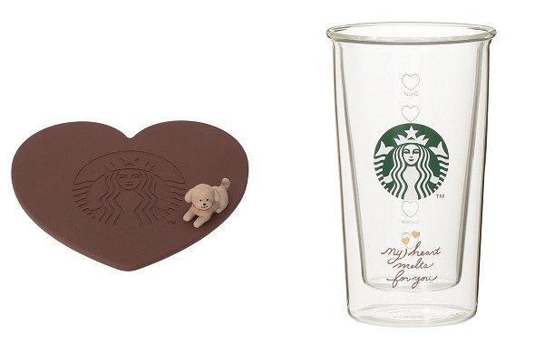 バレンタイン2026シリコンコースター/ダブルウォール耐熱グラス355ml