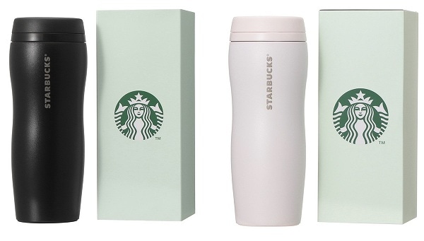 ギフトボックス入りカーヴドリサイクルステンレスボトルマットブラック355ml/ギフトボックス入りカーヴドステンレスボトルピンクベージュ355ml