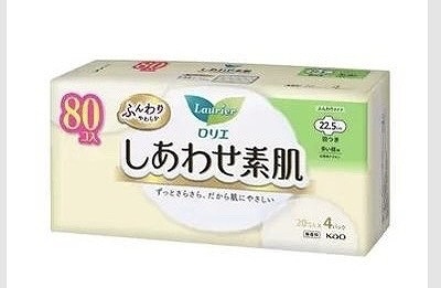 ロリエ　しあわせ素肌　多い昼用　22.5cm　羽つき　20個入×4パック