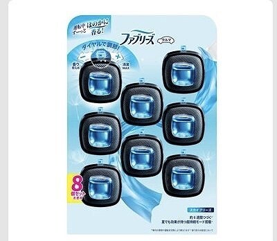 P&G ファブリーズ イージークリップ スカイブリーズ 車用消臭芳香剤 8個