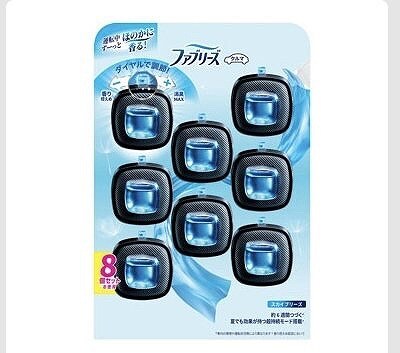 P&G ファブリーズ イージークリップ スカイブリーズ 車用消臭芳香剤 8個