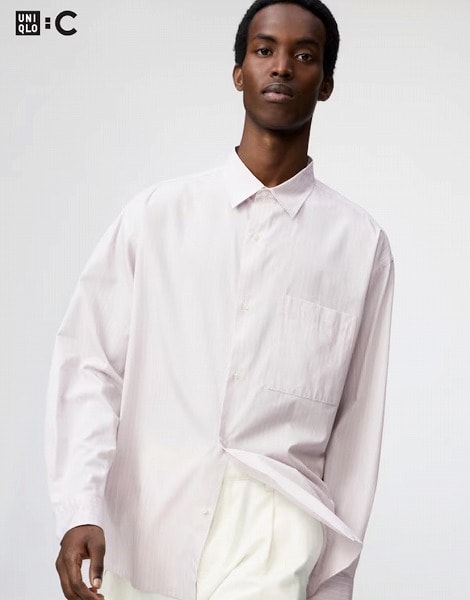 ブロードオーバーサイズシャツ/ストライプ