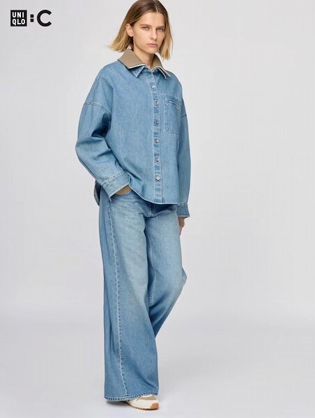 ローライズワイドジーンズ