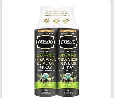 オッタビオ　オーガニック　エクストラバージンオリーブオイル　クッキングスプレー　368g×2本