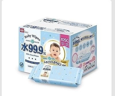 水99.9% おしりふき ふんわりプラス 大判サイズ 200mm×180mm 1,050枚