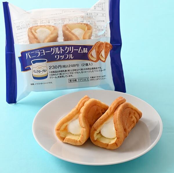 バニラヨーグルトクリーム味　ワッフル