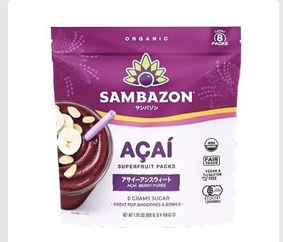 サンバゾン　オーガニック　アサイースムージーパック　砂糖不使用　100g×8袋