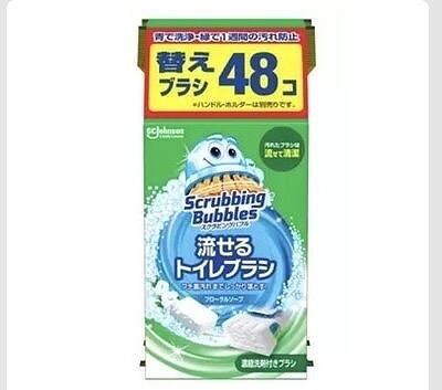 ジョンソン　スクラビングバブル　流せるトイレブラシ　付替48個