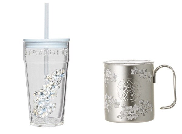 SAKURA2026グラスタンブラーエアリーブルー473ml/SAKURA2026リッド付ステンレスマグ355ml