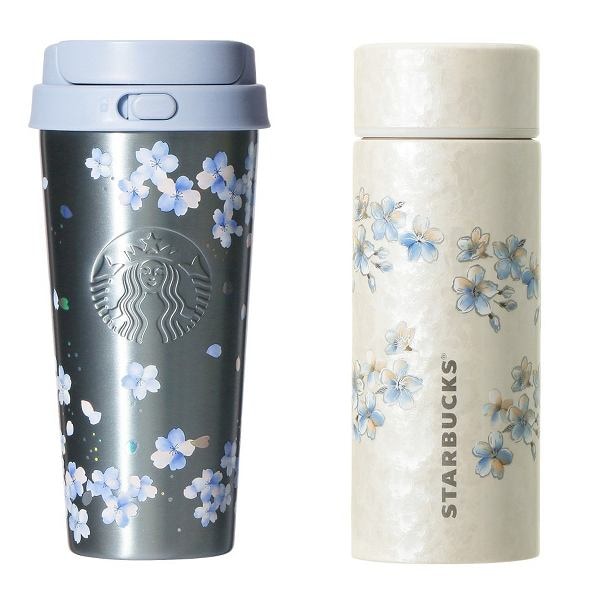 SAKURA2026ステンレスTOGOボトルエアリーブルー473ml/SAKURA2026ステンレスボトルシェルホワイト355ml