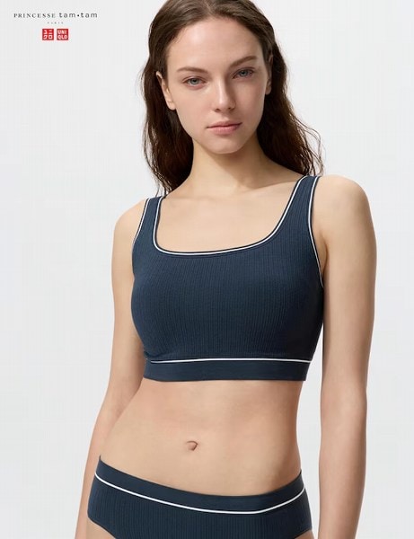 ワイヤレスブラ/スクエアネック