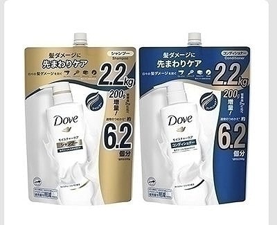 Dove モイスチャーケア シャンプー/コンディショナー 2.200g