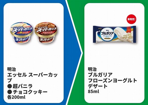 明治 エッセル スーパーカップ 超バニラ/チョコクッキー 各200ml