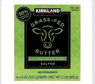 KIRKLAND SIGNATURE　ニュージーランド産　グラスフェッド有塩バター　227g×4本
