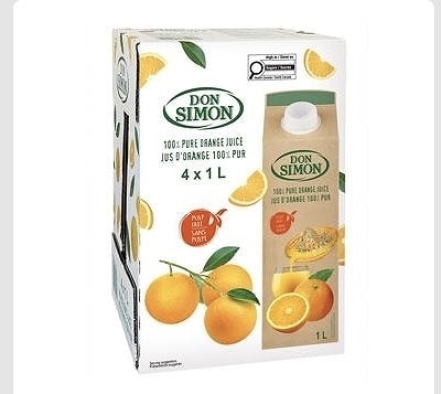 DON SIMON ストレートオレンジジュース　果肉入　1,000ml×4本