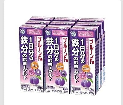 雪印　のむヨーグルトプルーンFe　1日分の鉄分　190g×9個
