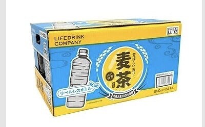 LIFE DRINK COMPANY 麦茶　500ml×24本　ラベルレス