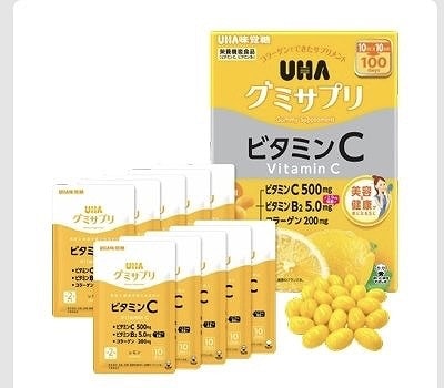 UHA味覚糖 グミサプリ ビタミンC 1日目安量：2粒（100日分）