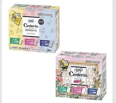 センターインコンパクト1/2　3サイズ　合計88個入　無香料/ナチュラルフローラルの香り