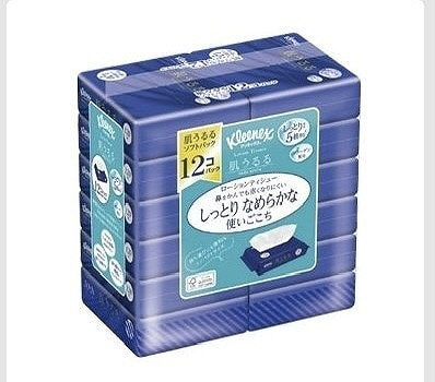 クリネックス　ローションティシュー　肌うるる　ソフトパック　12個