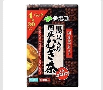 伊藤園　黒豆入り　国産むぎ茶　ティーバッグ　30個×4パック
