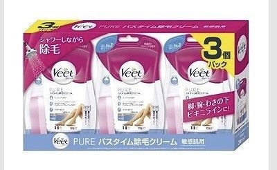 Veet PURE　バスタイム　除毛クリーム　敏感肌　150g×3個パック