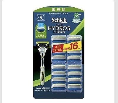 シック　ハイドロ5　プレミアム　敏感肌用　本体（刃付き）＋替刃16個