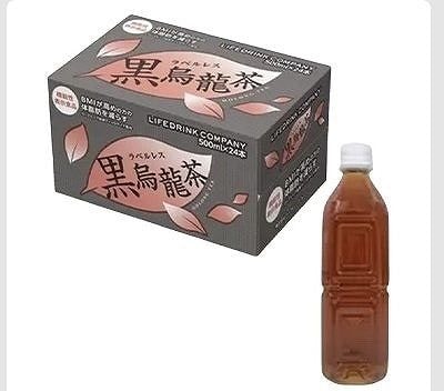 LIFE DRINK COMPANY　黒烏龍茶　ラベルレス　500ml×24本