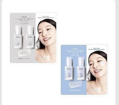 VDL　トーン　ステイン　カラー　コレクティング　プライマー　30ml×2本　クリア/ペールブルー