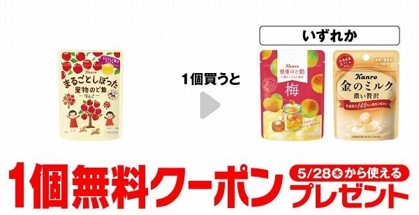 カンロ まるごとしぼった果物のど飴りんご 小袋