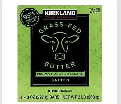 KIRKLAND SIGNATURE　ニュージーランド産　グラスフェッド有塩バター　227g×4本