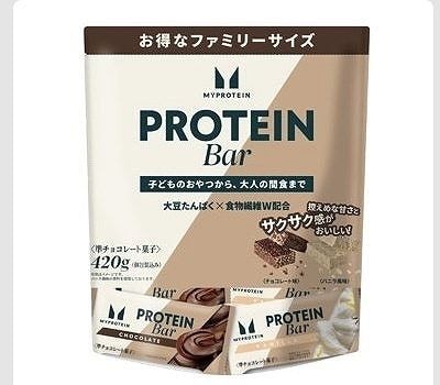 MYPROTEIN　プロテインバー　チョコレート・バニラ風味　420g