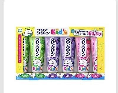 クリアクリーン　キッズ歯磨き　6本セット　メロンソーダ・グレープ・イチゴ