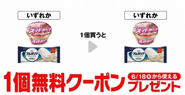明治 エッセル ストロベリーチョコ/明治 ブルガリア フローズンヨーグルトデザート