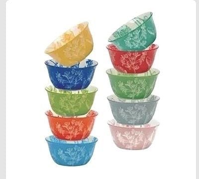 CERTIFIED ボタニカルデザインボウル12cm 10個 食洗機・レンジ使用可能