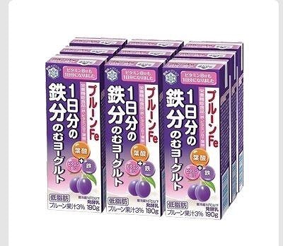 雪印　のむヨーグルトプルーンFe　1日分の鉄分　190g×9個