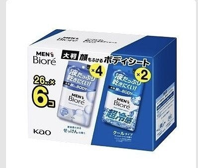メンズビオレ　顔もふける　ボディシート　26枚×6パック