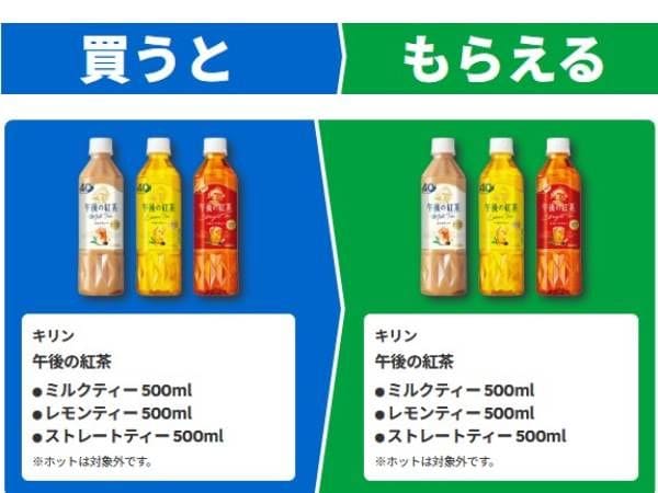 キリン　午後の紅茶　ミルクティー 500ml/レモンティー 500ml/ストレートティー 500ml