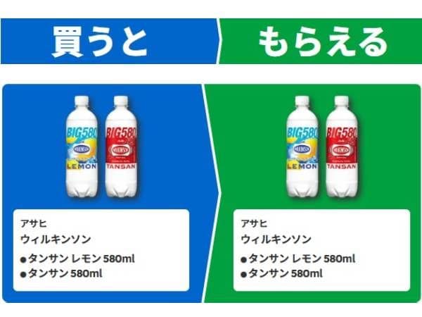 アサヒ　ウィルキンソン　タンサン　レモン　580ml/タンサン　580ml