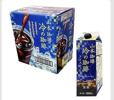 山本珈琲 冷の珈琲 無糖 1,000ml×6本