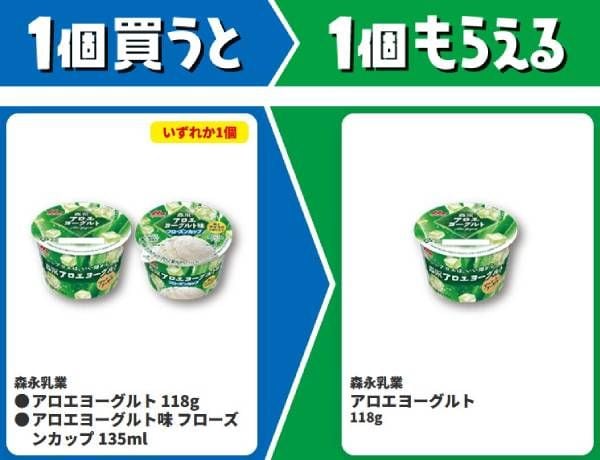 森永乳業　アロエヨーグルト　118g/アロエヨーグルト味　フローズンカップ　135ml
