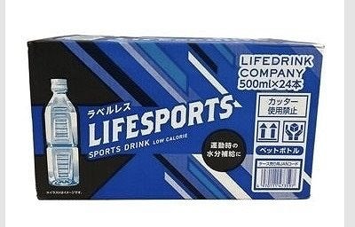 LIFE DRINK COMPANY LIFESPORTS　スポーツドリンク　ラベルレス　500ml×24本