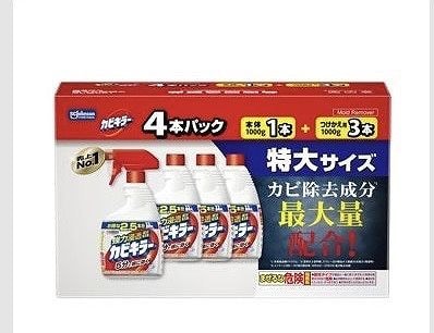ジョンソン　カビキラー　特大サイズ　4本パック　（本体1,000g×1本・つけかえ用1,000g×3本）