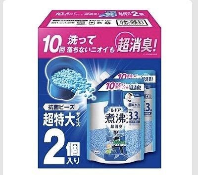 レノア　煮沸レベル　超消臭　抗菌ビーズ　スポーツクールリフレッシュ＆シトラス　1,410ml×2個