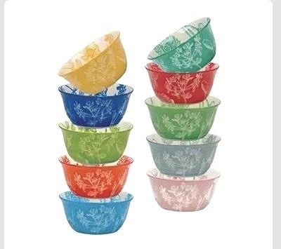 CERTIFIED　ボタニカルデザインボウル12cm　10個　食洗機・レンジ使用可能